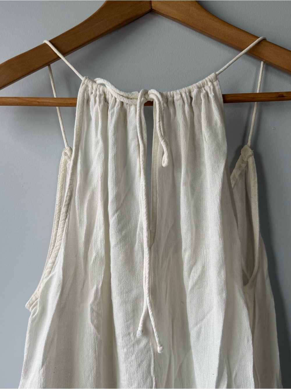 (S) Staring at Stars white Lace-Trim Spaghetti Strap Tank - Picture 6 of 7